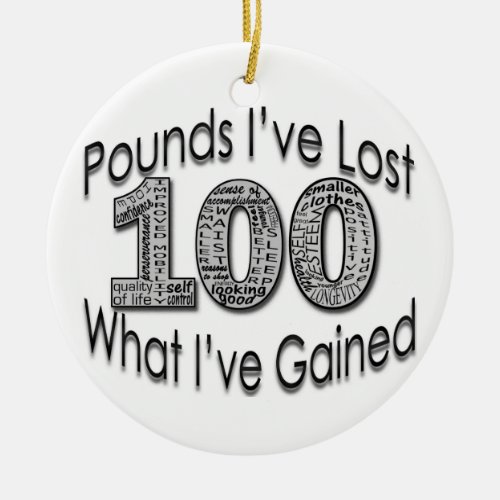 100 Pounds Lost Ornament