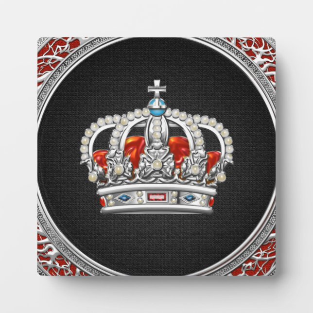 [100] Prince-Princess King-Queen Crown [Silver] Plaque (Front)