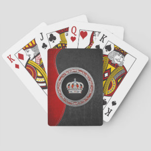 [100] Prince-Princess King-Queen Crown [Silver] Poker Cards