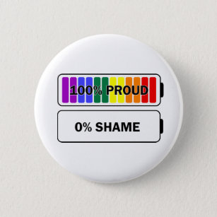 100% Proud 0% Shame Button