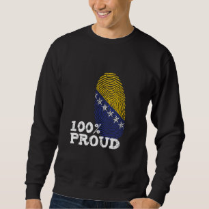 100 Proud Bosnia Herzegovina flag for Proud Bosnia Sweatshirt