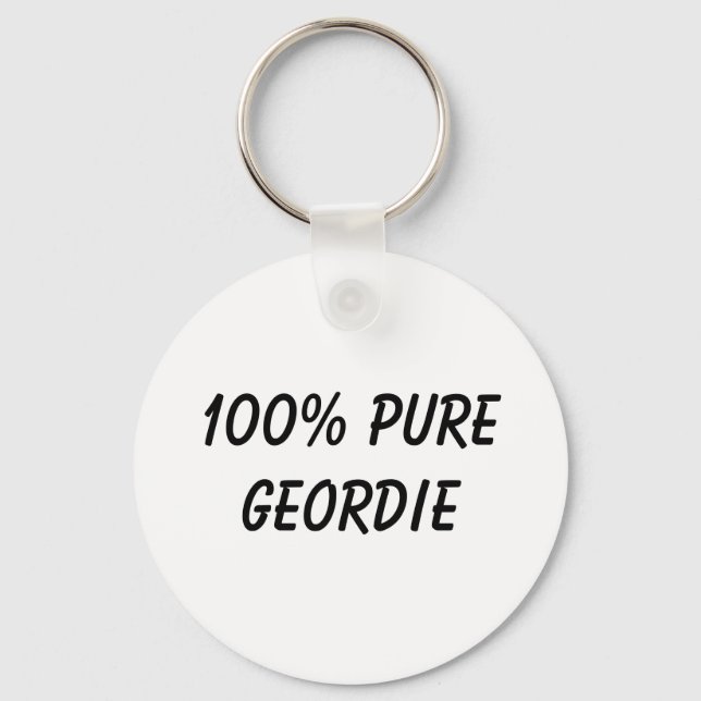 100% Pure Geordie Keychain (Front)