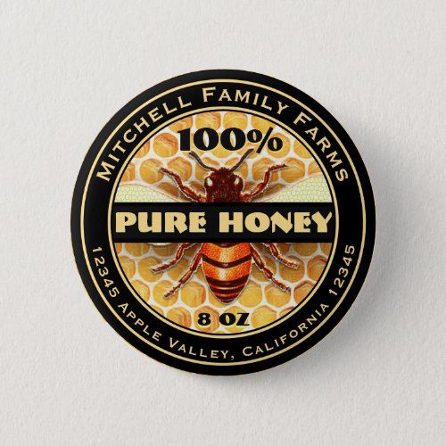 100 Pure Honey Button