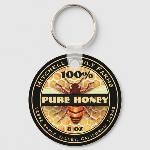 100 Pure Honey Keychain