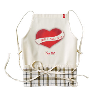 100% Pure love Zazzle HEART Apron