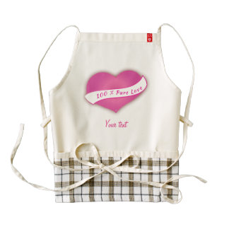 100% Pure love Zazzle HEART Apron