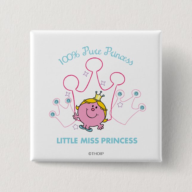 100% Pure Princess - Little Miss Princess Button (Front)
