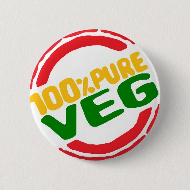 100% Pure Veg Button (Front)