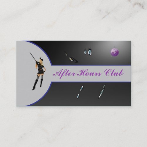 100 Purple and Black Lingerie Show Business Card