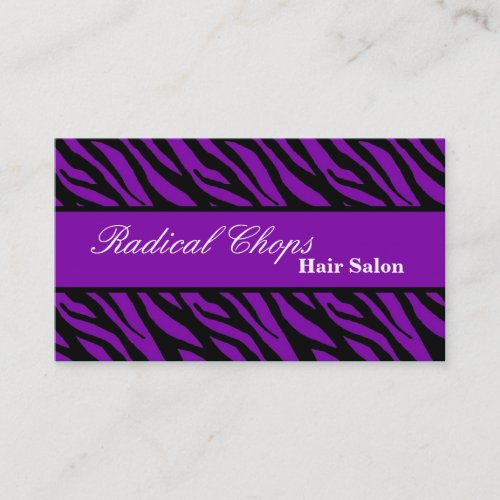 100 Purple Black Zebra Print Pattern Business Card