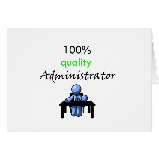 100% quality administrator cards (Front Horizontal)