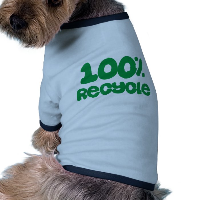100% Recycle Products & Designs Dog Tee Shirt 