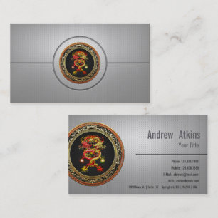 [100] Red and Yellow Dragons Business Card