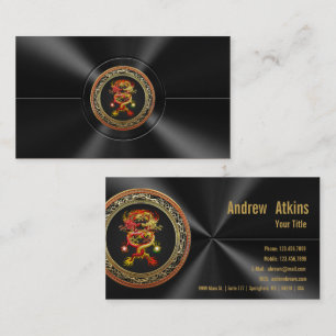 [100] Red and Yellow Dragons Business Card