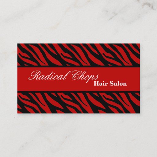 Customizable 100 Red Black Zebra Print Pattern Business Card