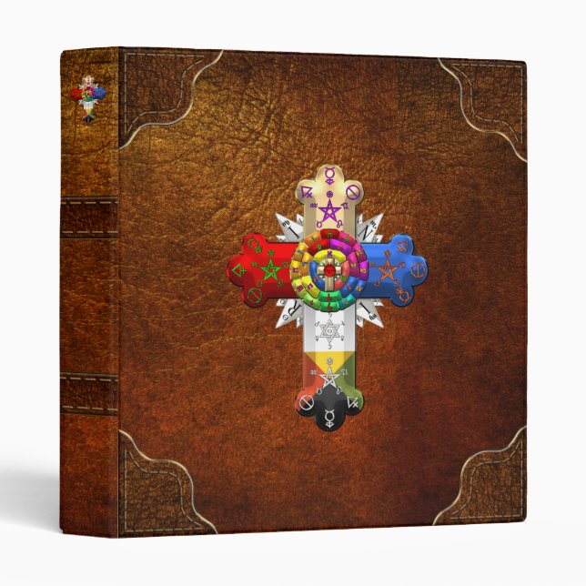 [100] Rosy Cross (Rose Croix) 3 Ring Binder (Front/Spine)
