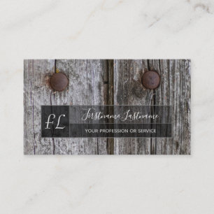 100% rustic natural organic wooden monogram busine business card