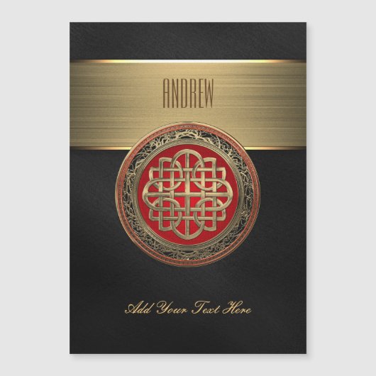 [100] Sacred Celtic Gold Knot Cross (Front)