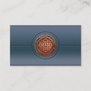 [100] Sacred Celtic Gold Knot Cross Business Card