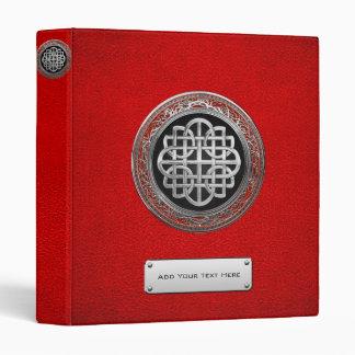 [100] Sacred Celtic Silver Knot Cross 3 Ring Binder