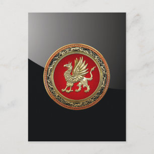 [100] Sacred Gold Griffin Postcard