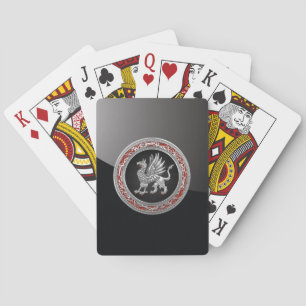 [100] Sacred Silver Griffin Poker Cards