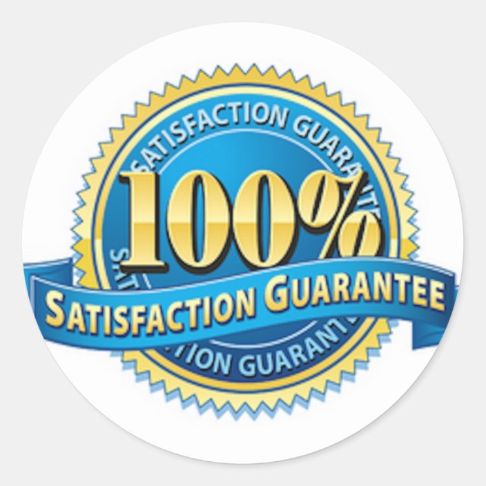 Satisfaction Guarantee Stickers Zazzle Com