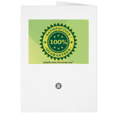 100% Satisfaction Guaranteed Sticker Cards (Back)