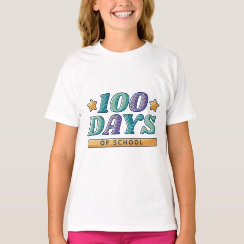 100 school days quote design T_Shirt