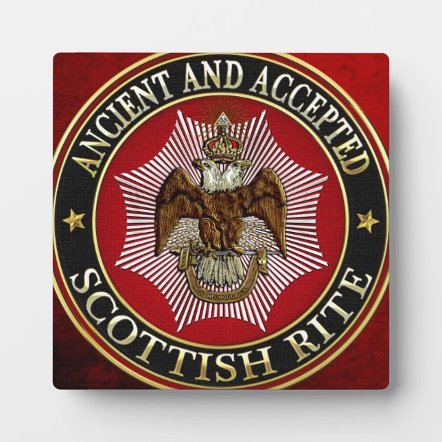 [100] Scottish Rite Double-headed Eagle Plaque (Front)