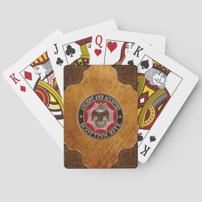 [100] Scottish Rite Double-headed Eagle Poker Cards (Back)
