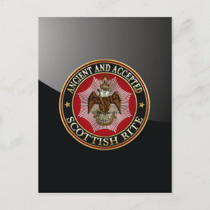 [100] Scottish Rite Double-headed Eagle Postcard