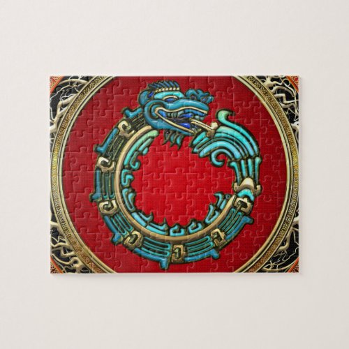 100 Serpent God Quetzalcoatl Jade Jigsaw Puzzle