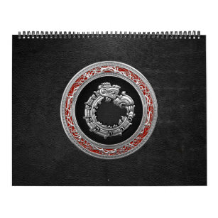 [100] Serpent God Quetzalcoatl [Silver] Calendar