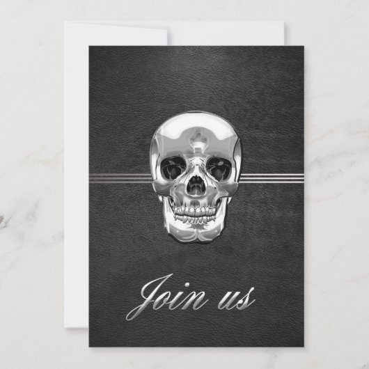 [100] Silver Human Skull (Front)