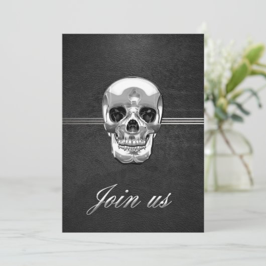 [100] Silver Human Skull (Standing Front)