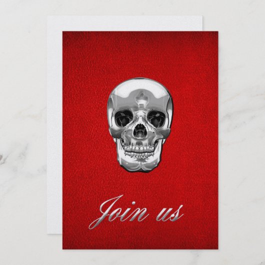 [100] Silver Human Skull (Front/Back)