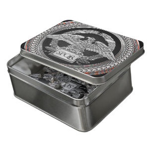 [100] Silver Roman Imperial Eagle over Medallion Jigsaw Puzzle