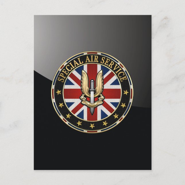 [100] Special Air Service (SAS) Badge [3D] Postcard (Front)