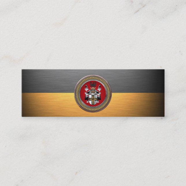 [100] Teutonic Order Coat of Arms Mini Business Card (Front)