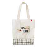 100% Texan Zazzle HEART Tote Bag