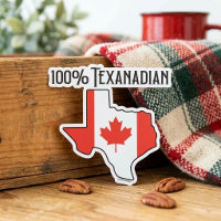 100% Texanadian Custom-Cut Vinyl Sticker