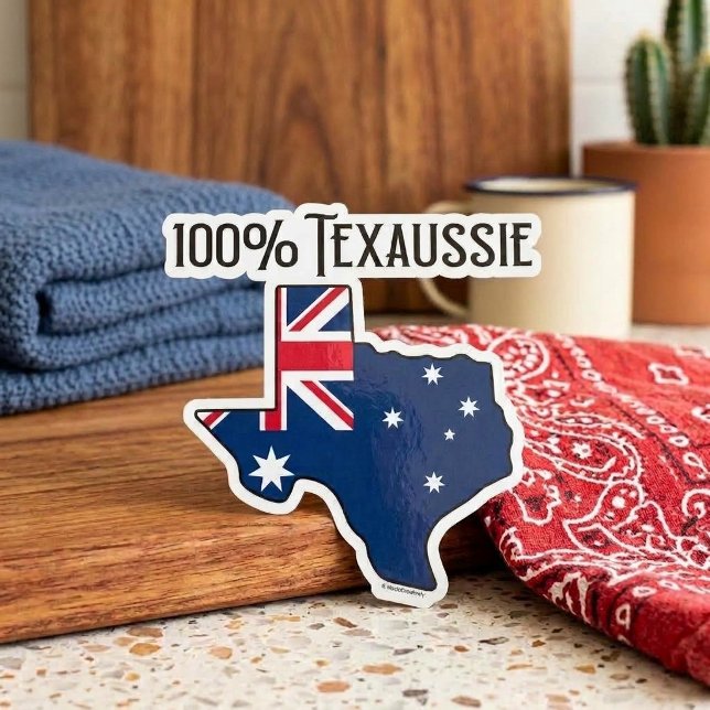 100% Texaussie Custom-Cut Vinyl Sticker (Creator Uploaded)