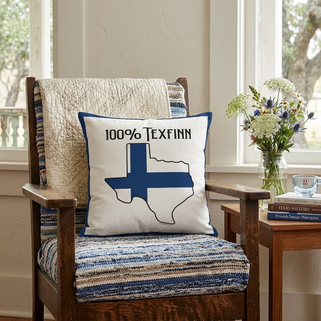 100% Texfinn Throw Pillow (Creator Uploaded)