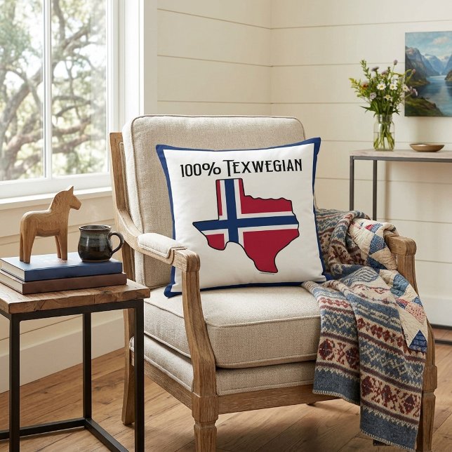 100% Texwegian Throw Pillow (Creator Uploaded)