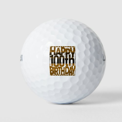 100 th birthday_multi layer of gradient golf balls