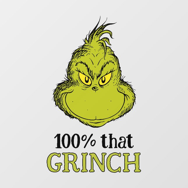 100% that Grinch Wall Decal (Front)