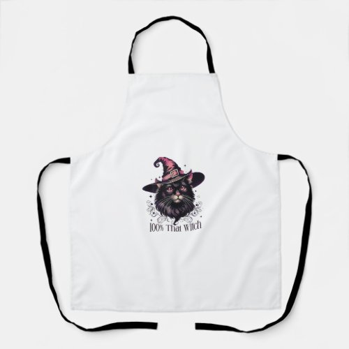 100 That Witch Cat Halloween Witch Party Costume  Apron