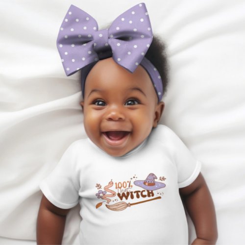 100 That Witch First Baby Halloween Shirt Baby Bodysuit