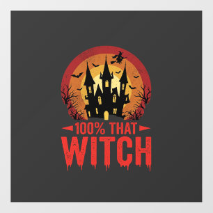100% That Witch Halloween Castle Floor Decals